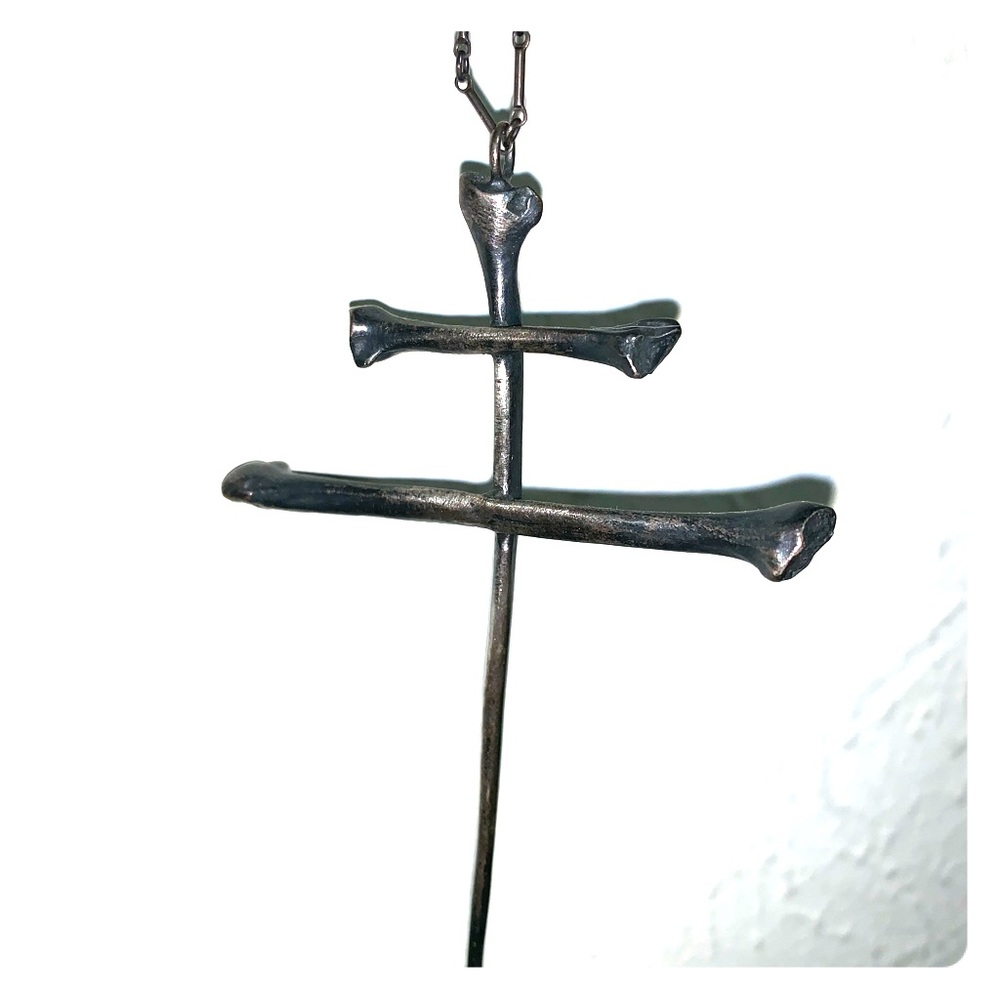 Lorraine cross pendant and chain sterling silver